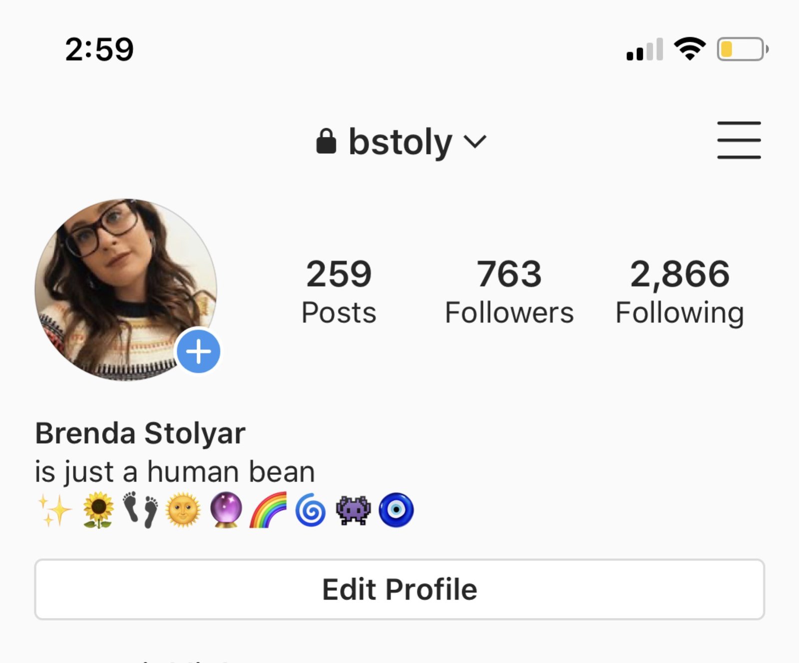 screenshot of an instagram profile