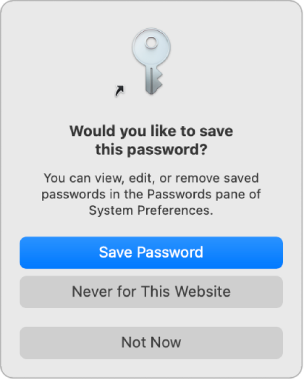 Apple macOS Keychain dialogue box.