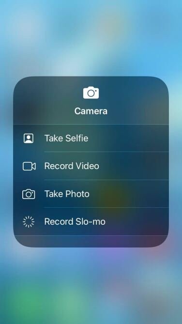 Camera settings on the iPhone screen.